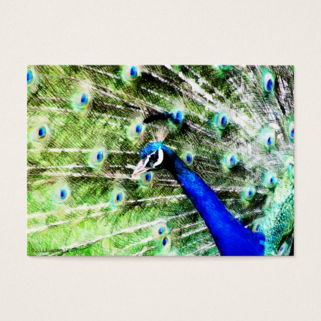 Peacock Mini Print Visitekaartjes (Voorkant)