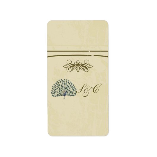 Peacock Mini Snoep Bar Wrapper Etiket (Voorkant)