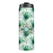 Peacock Monogram Edelsteen Thermosbeker (Voorkant)