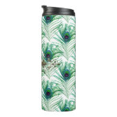 Peacock Monogram Edelsteen Thermosbeker (Geroteerd rechts)