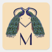  Peacock Monogram Stickers (Voorkant)