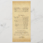  Peacock Monogram Trouwprogramma Programmakaart (Achterkant)