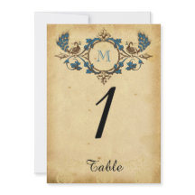  Peacock Monogram Trouwtafel Nummer