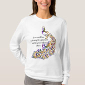 Peacock mooie lange mouwen tshirts voor vrouwen (Voorkant)