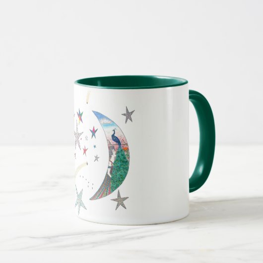 Peacock Moon Lady Mok. Originele kunst van Rip Ren Mok (Voorkant rechts)