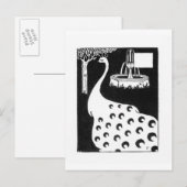 Peacock-motief, van "Le Morte d'Arthur" (litho) Briefkaart (Voorkant / Achterkant)