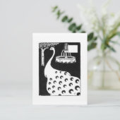 Peacock-motief, van "Le Morte d'Arthur" (litho) Briefkaart (Staand voorkant)