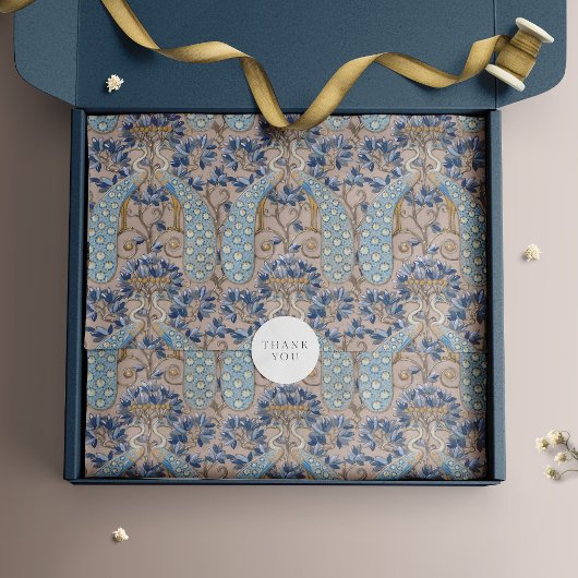 Peacock Motif van Eugène Samuel Grasset Tissue Pap Tissuepapier