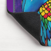 Peacock Mousepad Silk Painting Mousepad Muismat (Hoek)