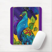 Peacock Mousepad Silk Painting Mousepad Muismat (Met muis)