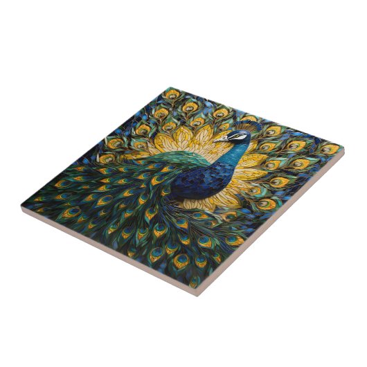 Peacock Mozaïek Tegel Tegeltje (Zijkant)