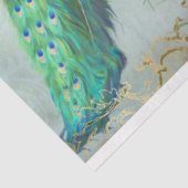 Peacock n Feathers Pair Blue Gold-ontkoppeling Tissuepapier (Detail)