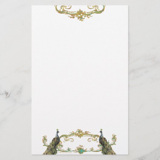 Peacock n Gold Filigree Flyer kondiging (Voorkant)