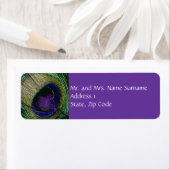 Peacock n paarse bruiloft verloving etiket (Insitu)