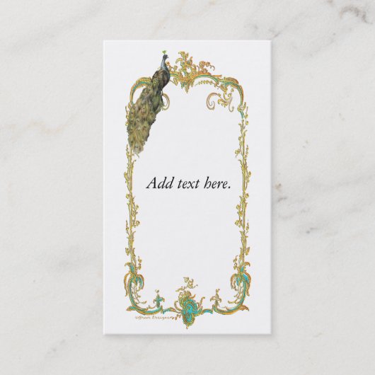 Peacock n Paisley Visitekaartje (Voorkant)