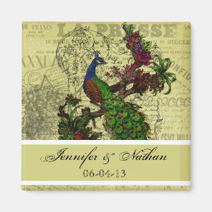  Peacock Namen en Datum Magnet