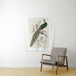  Peacock Natuurhistorisch Print Wandkleed