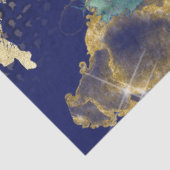 Peacock Navy Blue Gold Leopard Tissuepapier (Detail)