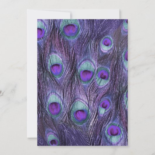 Peacock New Years Day - Uitnodigen Open Huis Kaart (Achterkant)