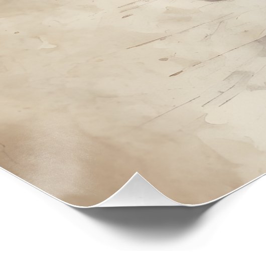 Peacock no 7 Glanzend Poster (Hoek)