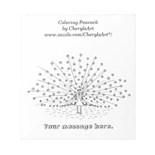 Peacock-Notitieblokken kleuren Notitieblok (Voorkant)