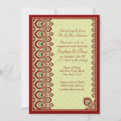 Peacock Nouveau Uitnodiging (Krim) (Achterkant)