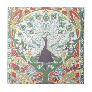 Peacock Nouveeau Tegeltje