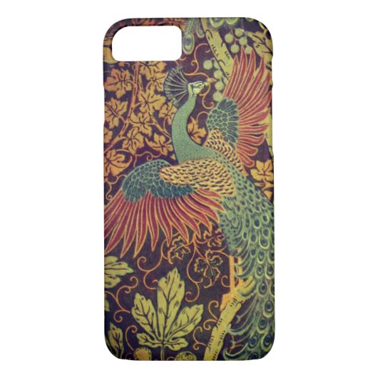 Peacock oakleaf floral Victoriaans jacquard elegan Case-Mate iPhone Case (Achterkant)