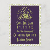 Peacock of Pea Hen grafisch ontwerp op basis van k Aankondigingskaart (Voorkant)