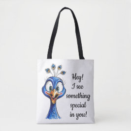 Peacock om de Humor te verbeteren Tote Bag