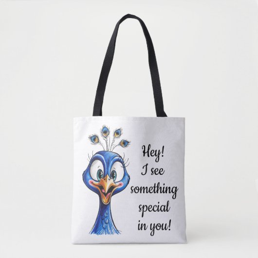 Peacock om de Humor te verbeteren Tote Bag (Voorkant)