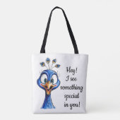 Peacock om de Humor te verbeteren Tote Bag (Achterkant)