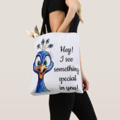 Peacock om de Humor te verbeteren Tote Bag (Dichtbij)