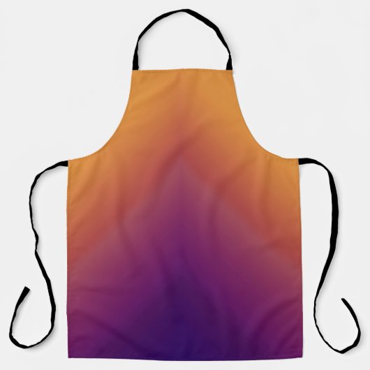 Peacock Ombre Sinaasappel Schort (Voorkant)