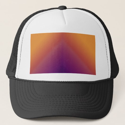 Peacock Ombre Sinaasappel Trucker Pet (Voorkant)