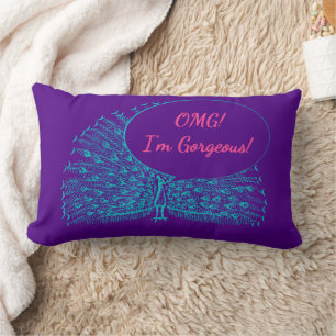 Peacock, OMG. Ik ben geweldig! Kussen