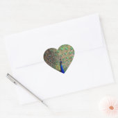 Peacock ,on boerderij hart sticker (Envelop)