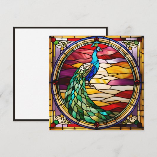 Peacock on Pink (Voorkant / Achterkant)