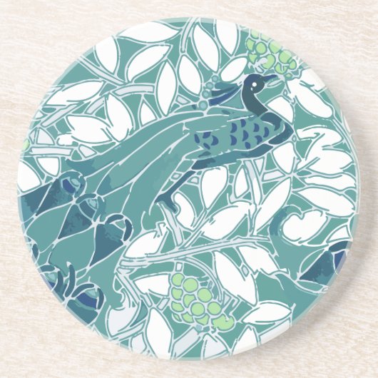  Peacock-Onderzetters Zandsteen Onderzetter (Voorkant)