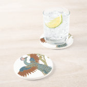  Peacock-Onderzetters Zandsteen Onderzetter (Zijkant)