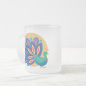  Peacock One Matglas Koffiemok (Voorkant links)