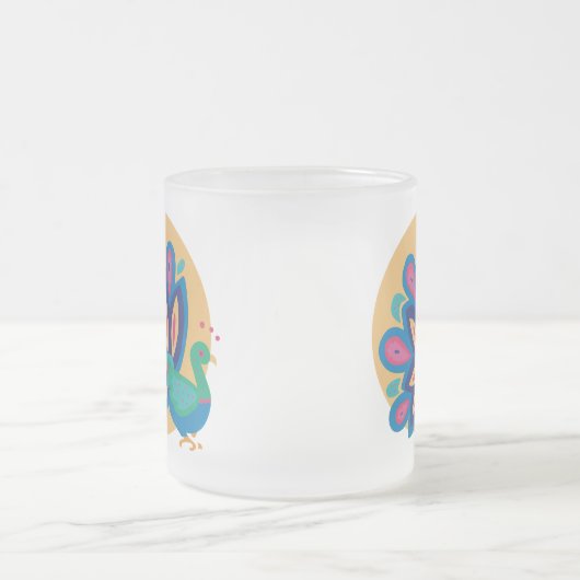  Peacock One Matglas Koffiemok (Center)