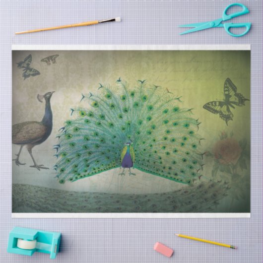 Peacock-ontkoppelpapier Tissuepapier (Craft)