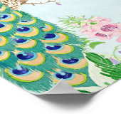 Peacock-ontwerp | Cute Peacock Lovers | Kleurstof Poster (Hoek)