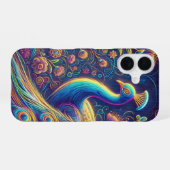 Peacock ontwerp Telefoonhoes iPhone 16 Hoesje (Achterkant horizontaal)