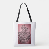 Peacock-ontwerp Tote Bag (Achterkant)