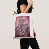 Peacock-ontwerp Tote Bag (Dichtbij)