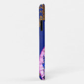 Peacock oosterse parasol kersenbloesem blauw roze Case-Mate iPhone case (Achterkant/rechts)