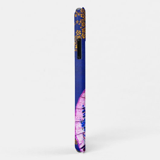 Peacock oosterse parasol kersenbloesem blauw roze Case-Mate iPhone case (Achterkant/rechts)