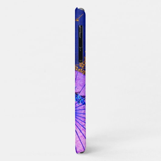 Peacock oosterse parasol kersenbloesem blauw roze Case-Mate iPhone case (Achterkant/links)